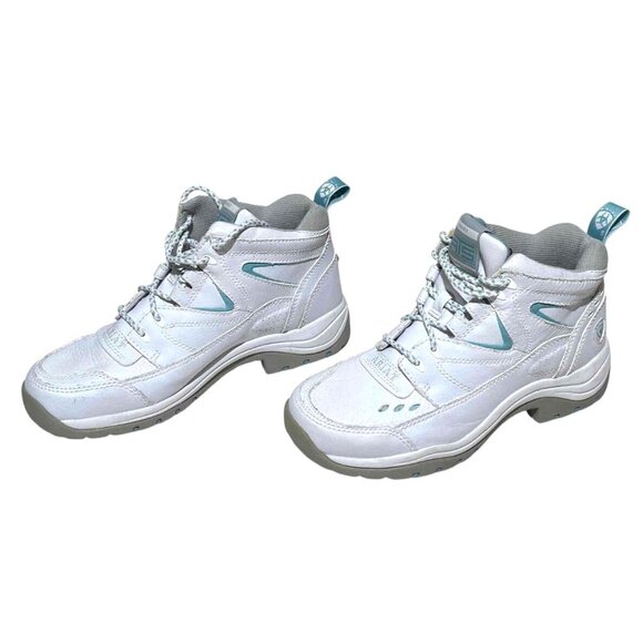 Ariat Womens Terrain Leather Multisport Boots Size 7B White & Light Blue Durable - Picture 1 of 6